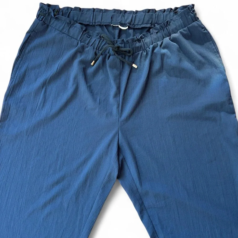 Blue Drawstring Pants - Picture 2 of 5